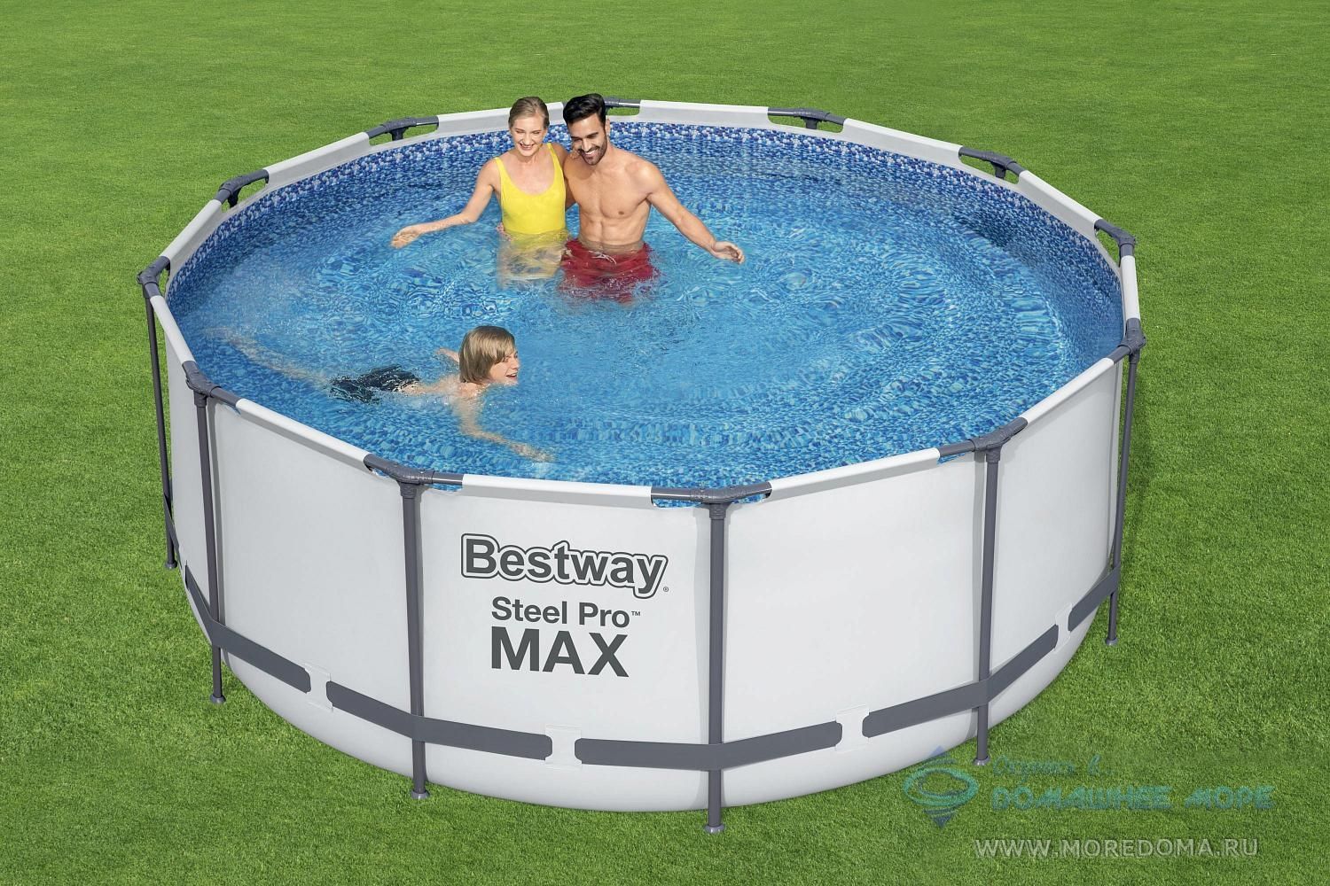 56418 Каркасный бассейн Bestway Round Steel Pro Max (круг) 3.66 х 1.0 м ; артикул 56418 диаметр 3.66 высота 1.0  