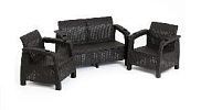 Комплект мебели "Ротанг" диван 2-х местный + 2 кресла ; артикул 7860