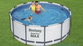 Каркасный бассейн Bestway Round Steel Pro Max (круг) 3.66 х 1.0 м ; артикул 56418
