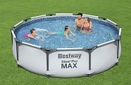 56406 Каркасный бассейн Bestway Steel Pro Max (круг)  3.05 х 0.76 м ; артикул 56406 диаметр 3.05 высота 0.76  