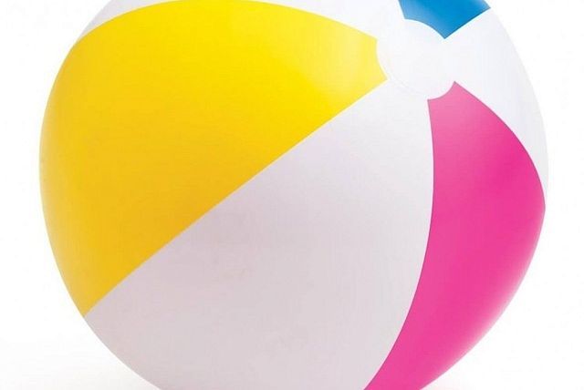 Мяч INTEX "цветные полоски" 