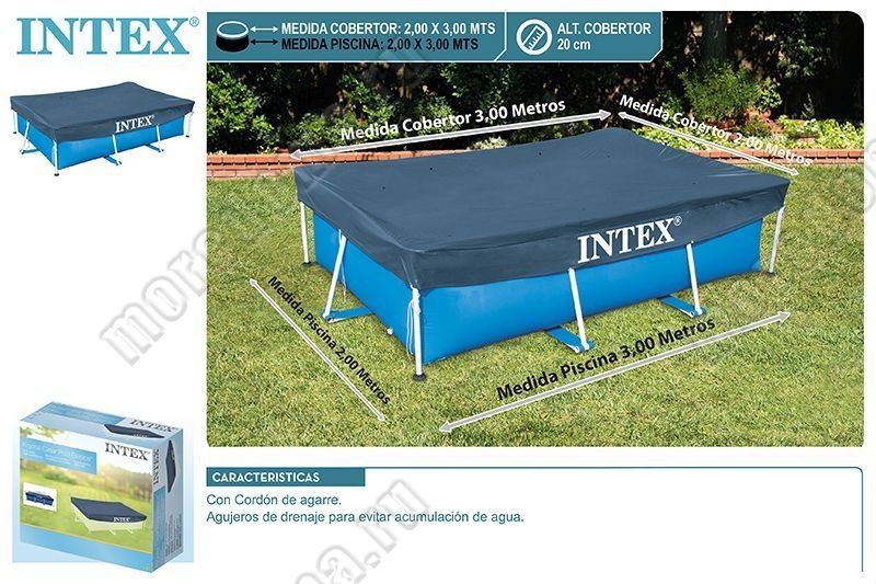 28038 intex тент покрывало для прямоугольного бассейна rectangular pool cover