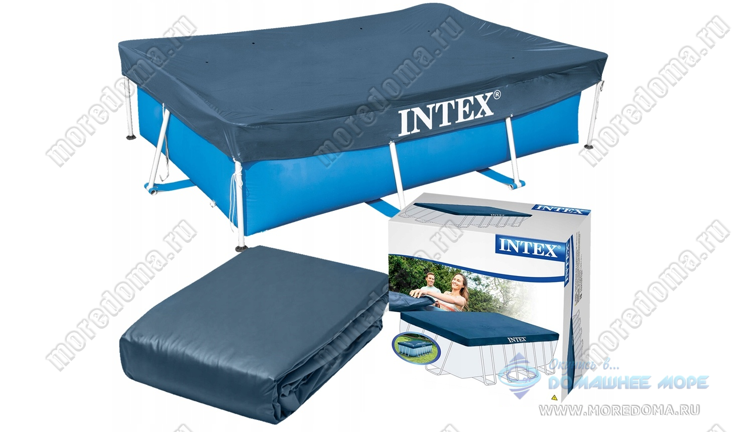 28038 intex тент покрывало для прямоугольного бассейна rectangular pool cover