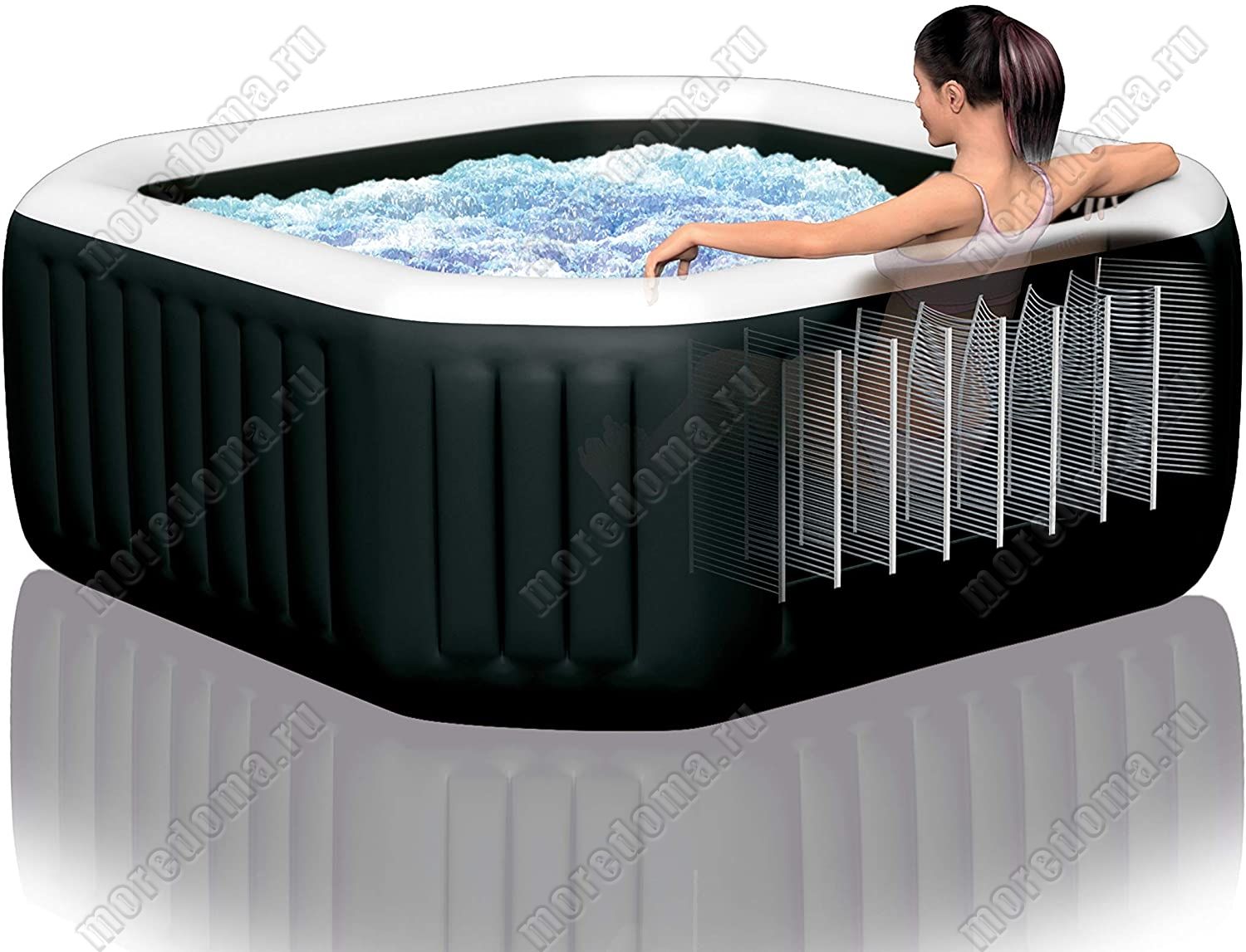 Intex pure spa bubble sales hot tub and pool set