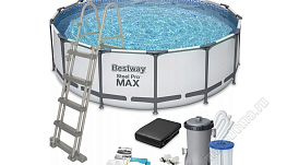 Каркасный бассейн Bestway Steel Pro Max (круг) 3.66 х 1.22 м ; артикул 56420