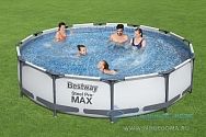 56416 Каркасный бассейн Bestway Steel Pro Max (круг) 3.66 х 0.76 м ; артикул 56416 диаметр 3.66 высота 0.76  